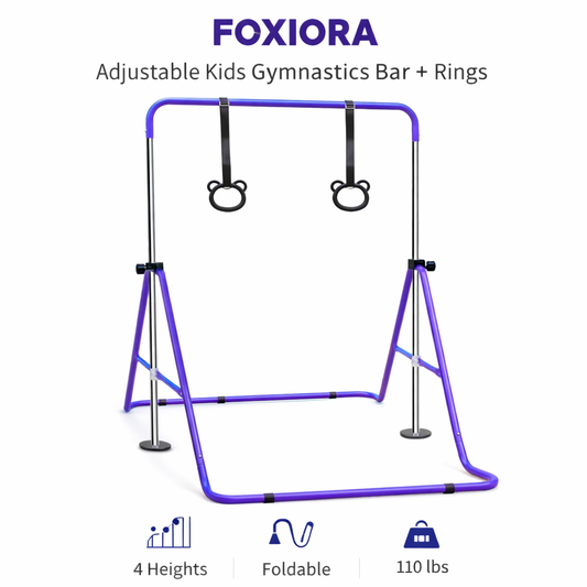 FOXIORA Adjustable Kids Gymnastics Bar