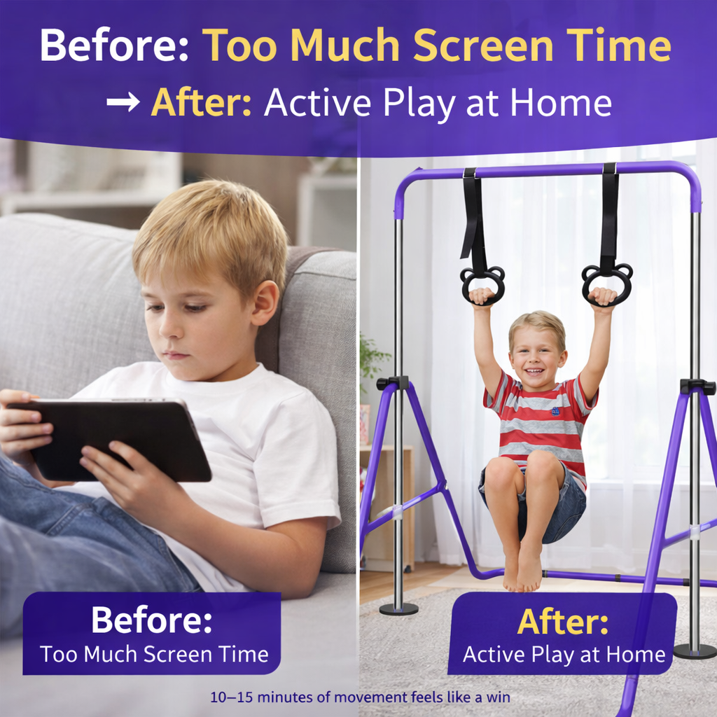 FOXIORA Adjustable Kids Gymnastics Bar