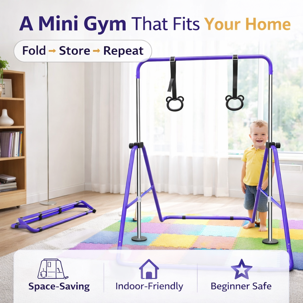 FOXIORA Adjustable Kids Gymnastics Bar