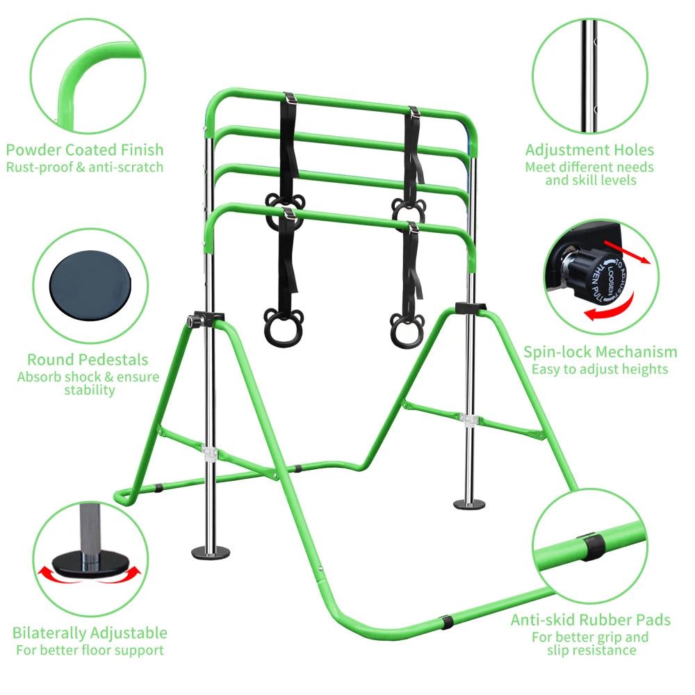 FOXIORA Adjustable Kids Gymnastics Bar