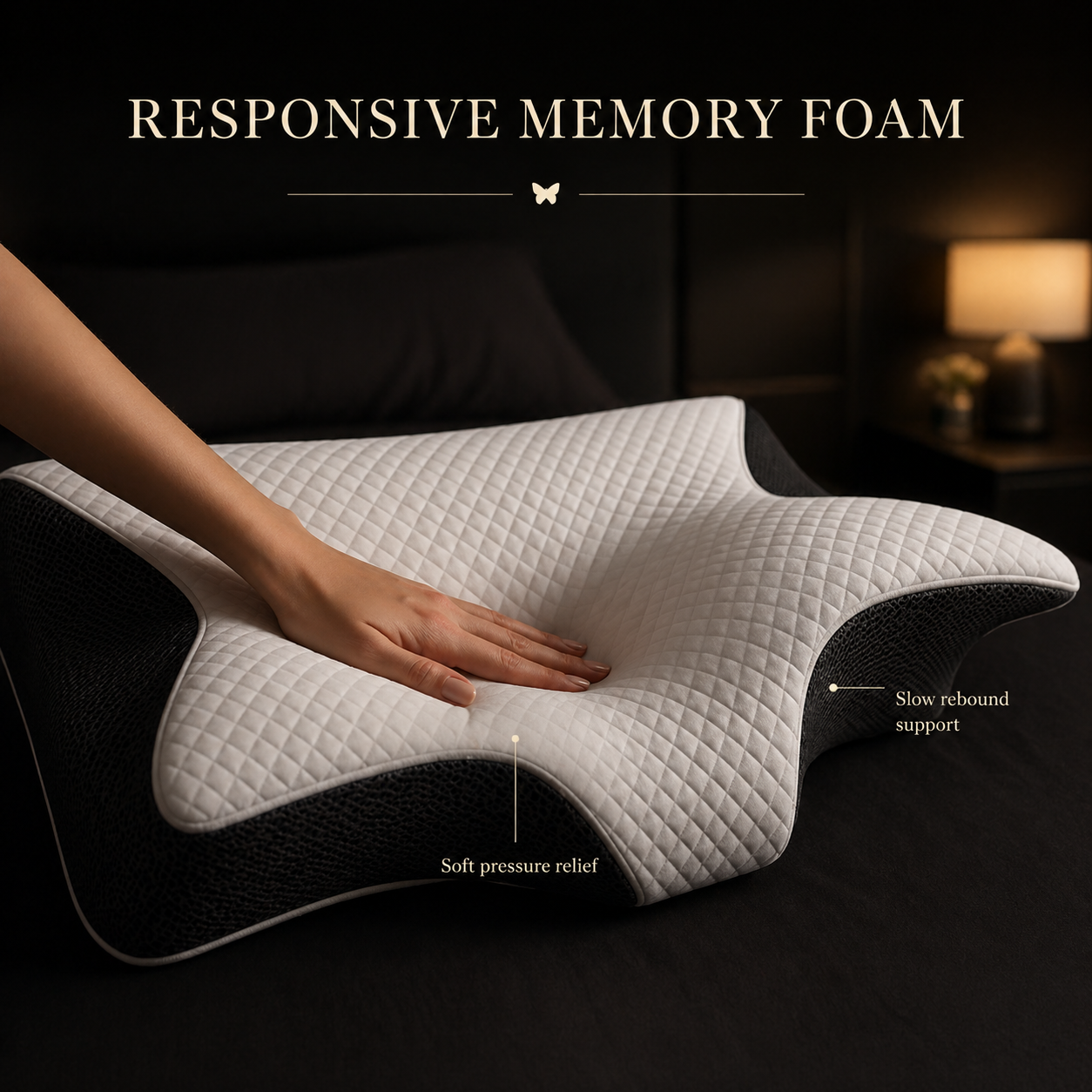 Foxiora™ Ergonomic Cervical Memory Foam Pillow