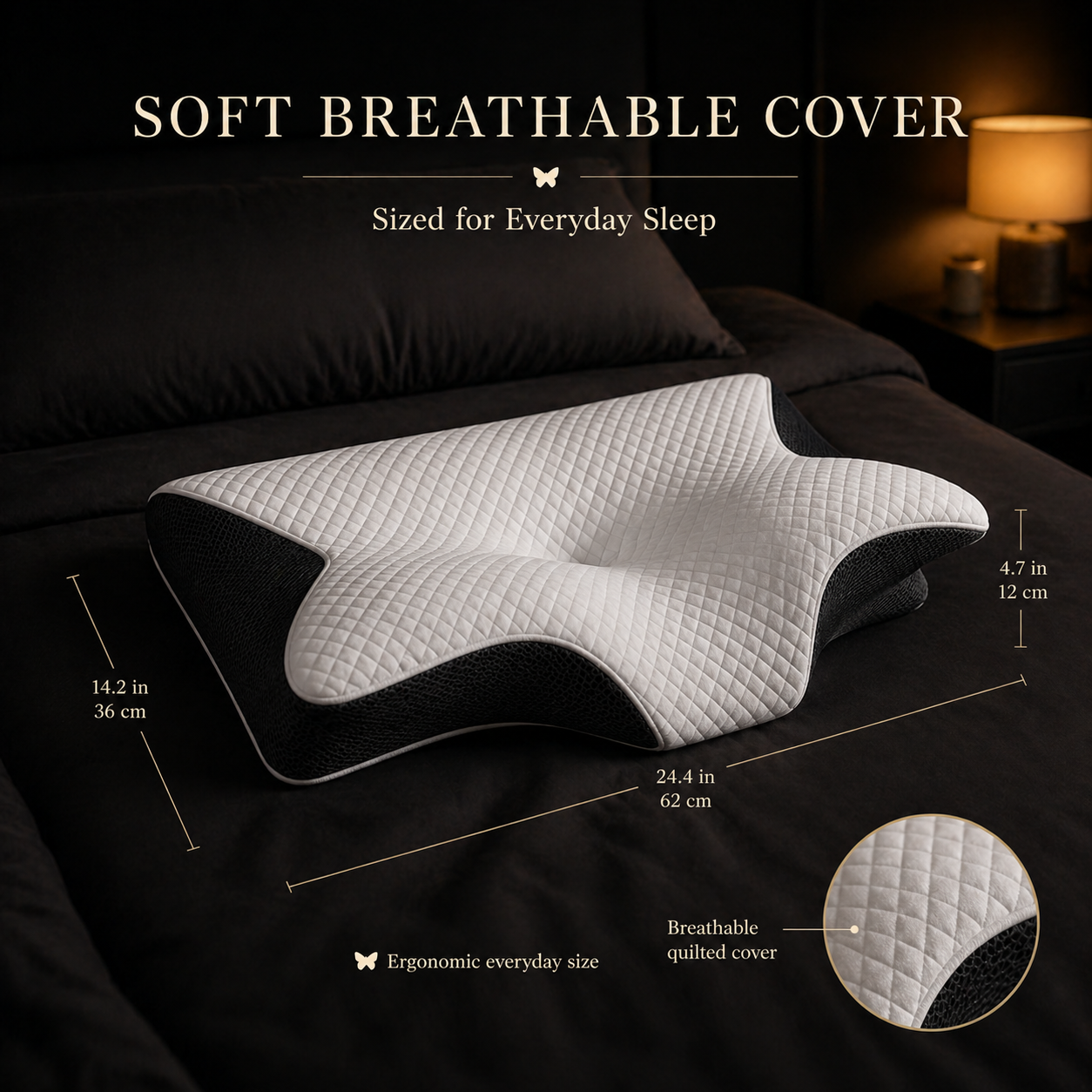 Foxiora™ Ergonomic Cervical Memory Foam Pillow